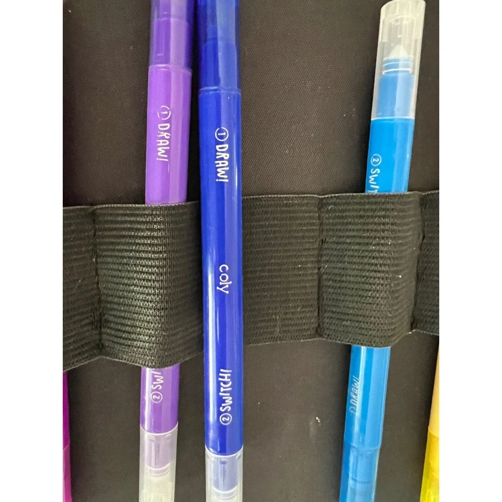 Starry Night Large Capacity Pencil Case Organizer with Assorted Working Markers